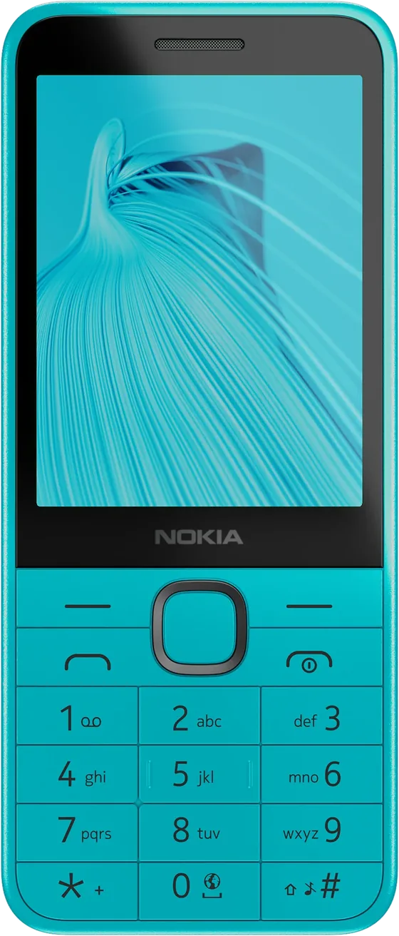 Nokia 235 4G in blue, front view.
