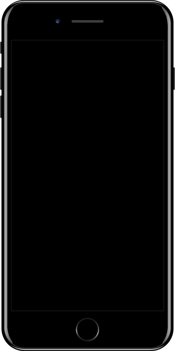 Apple iPhone SE (3rd generation) in Midnight, front view.